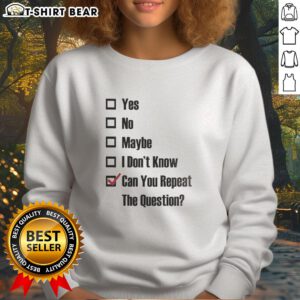Nice Yes No Maybe I Don't Know sweatshirt with tick boxes design, perfect for casual wear and unique fashion statements.