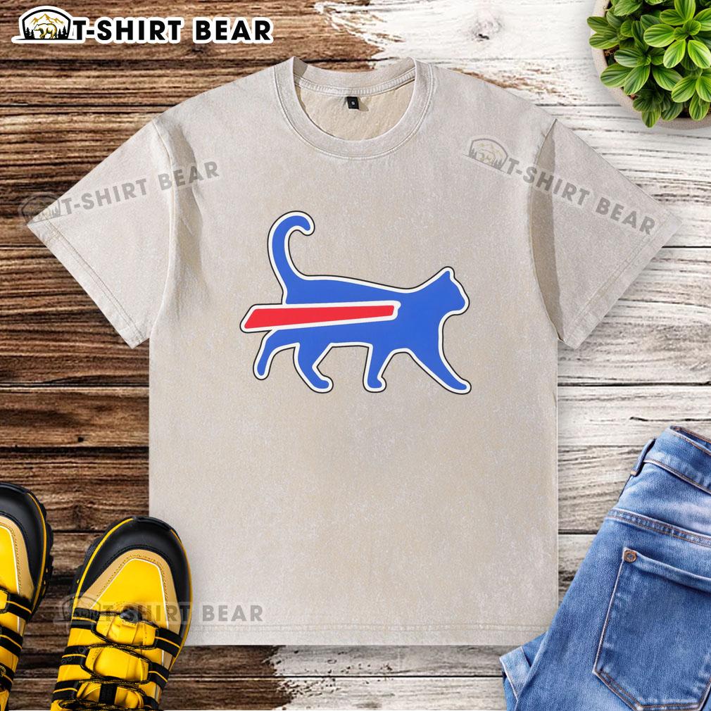 Funny football team meme on a washed t-shirt featuring Official Cat Bills design, perfect for sports fans.