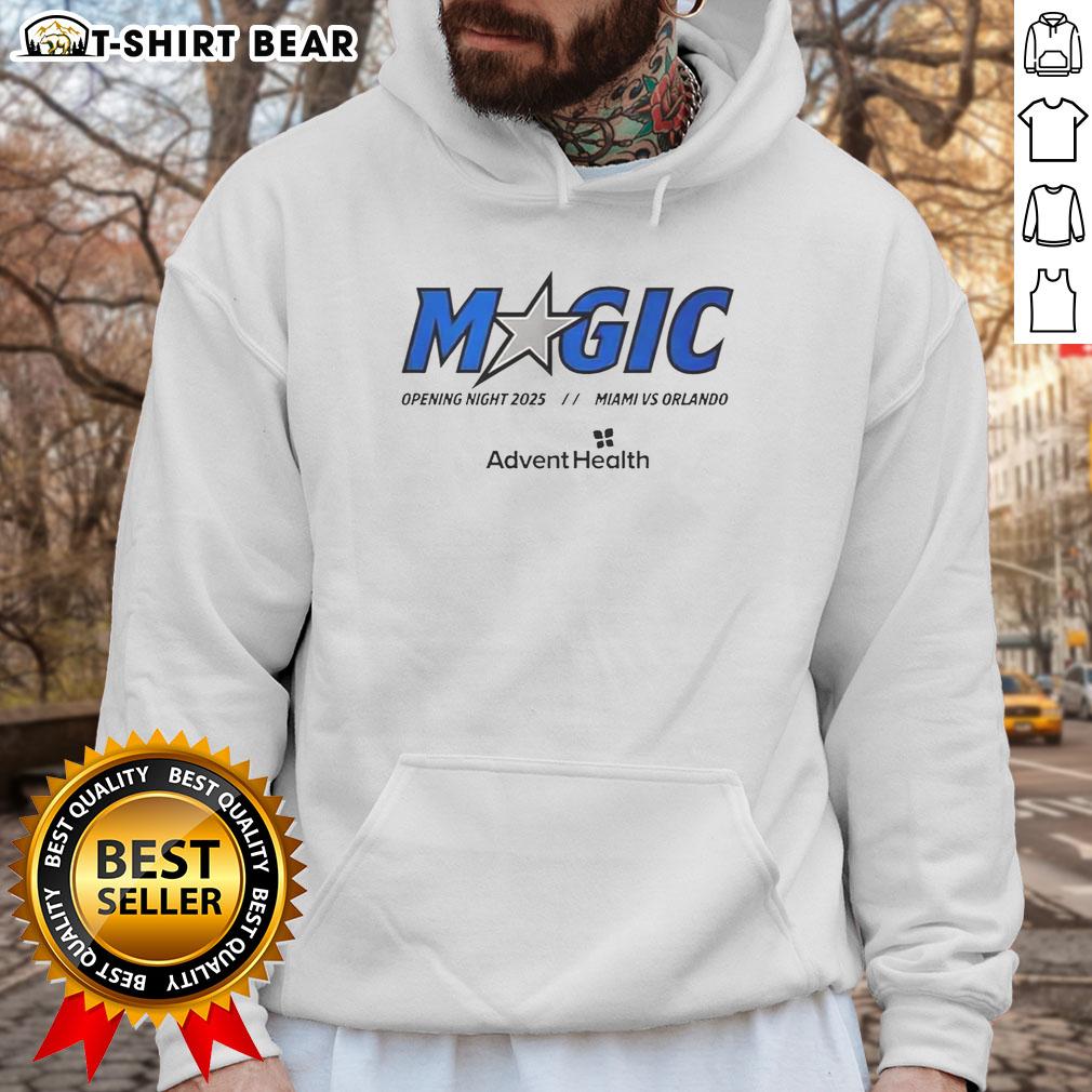 Official Magic Opening Night 2025 hoodie featuring Miami vs Orlando design, perfect for fans of the NBA rivalry.