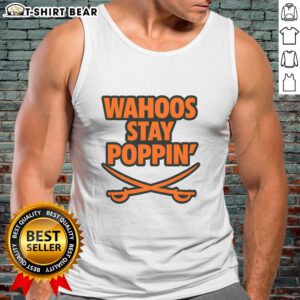 Official Wahoos Stay Poppin Funny Football Tank Top in vibrant colors, perfect for game day style and fan enthusiasm.