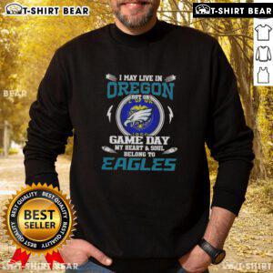 Philadelphia Eagles sweatshirt showcasing team pride, perfect for fans living in Oregon on game day.