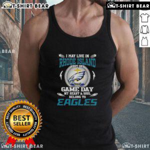 Philadelphia Eagles tank top design for fans living in Rhode Island, showcasing team pride on game day.