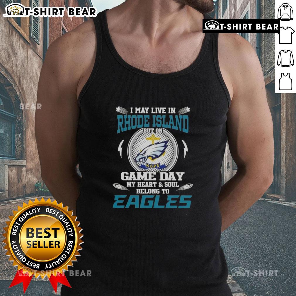 Philadelphia Eagles tank top design for fans living in Rhode Island, showcasing team pride on game day.