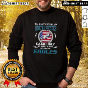 Philadelphia Eagles sweatshirt showcasing team spirit for game day, perfect for fans living in the United States.