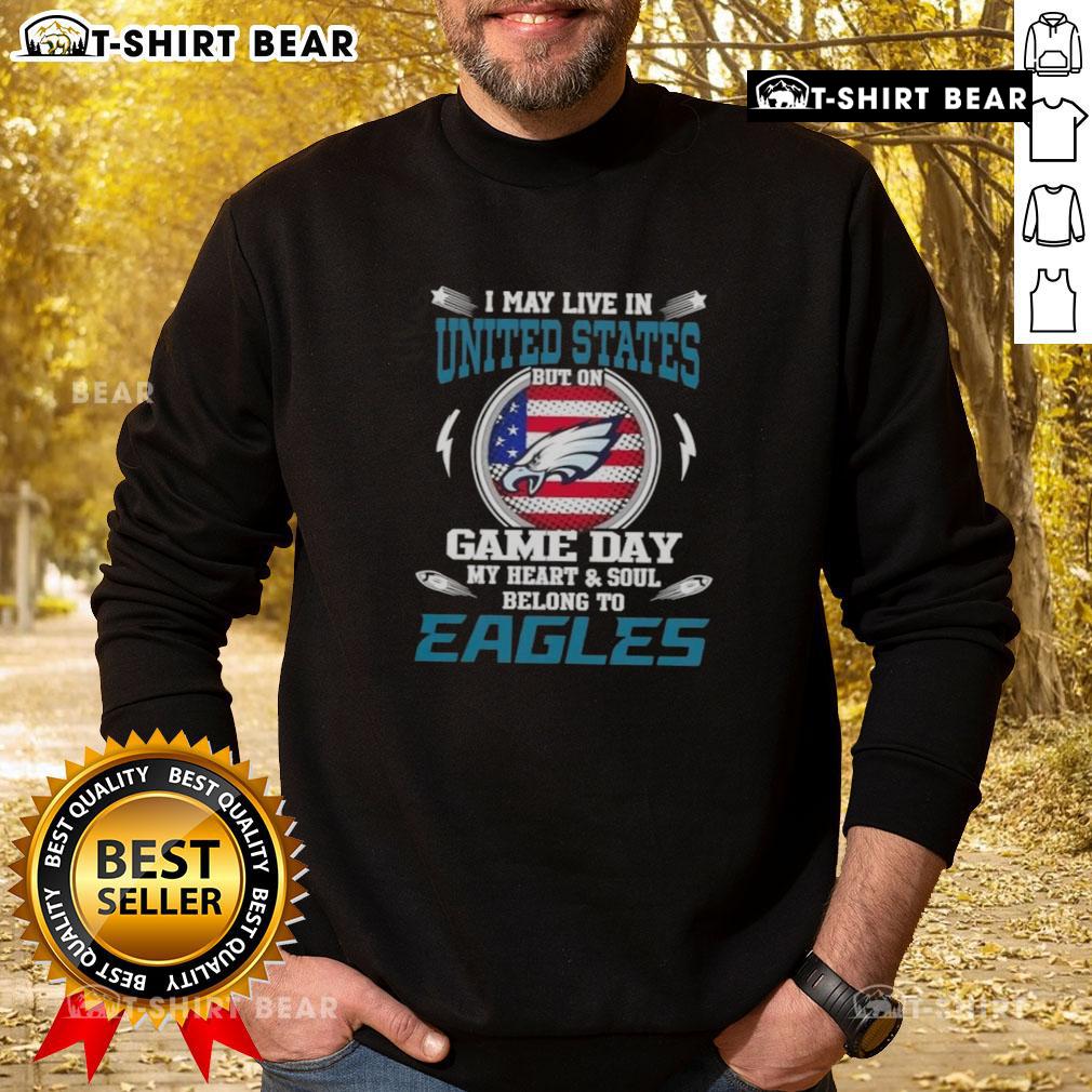 Philadelphia Eagles sweatshirt showcasing team spirit for game day, perfect for fans living in the United States.