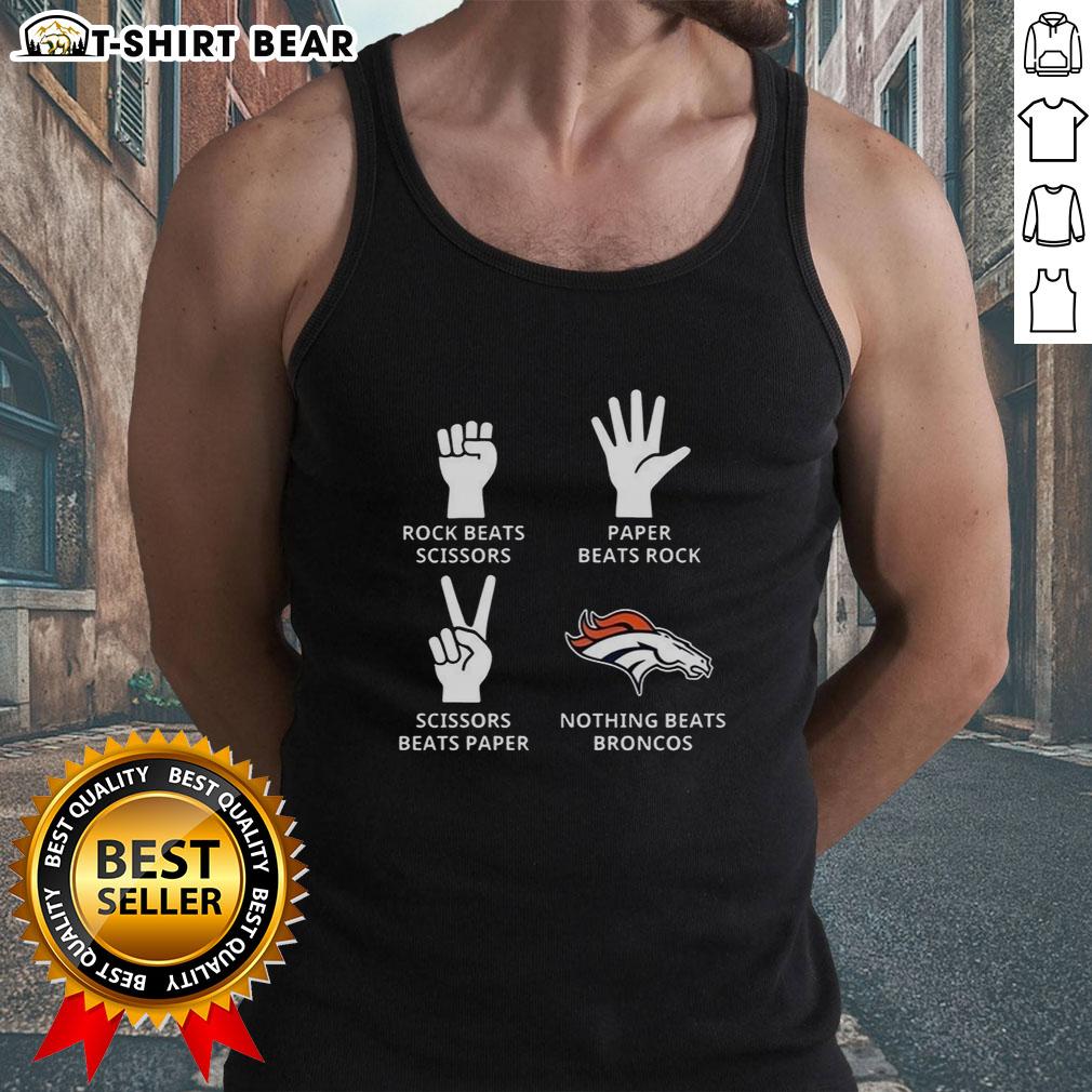 Alt Text: Stylish Denver Broncos football logo tank top featuring original design, perfect for fans and summer wear.