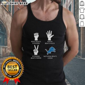 Original Detroit Lions football logo tank top featuring a vibrant design, perfect for fans and game day attire.