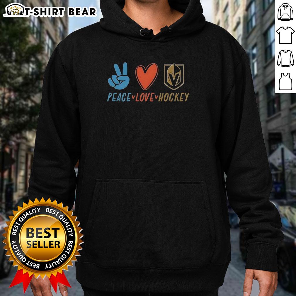 Alt Text: Original Peace Love Hockey Lover Hoodie in vibrant colors, perfect for hockey fans and stylish comfort.