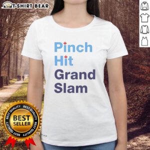 Original Pinch Hit Grand Slam Baseball Lover Ladies Tee in vibrant colors, perfect for passionate female baseball fans.