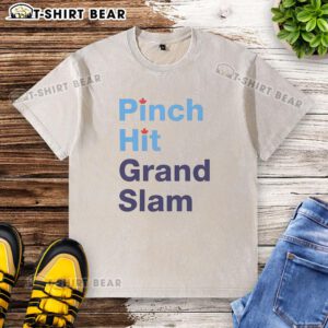 Original Pinch Hit Grand Slam Baseball Lover Washed T-Shirt featuring a vintage design for baseball enthusiasts.