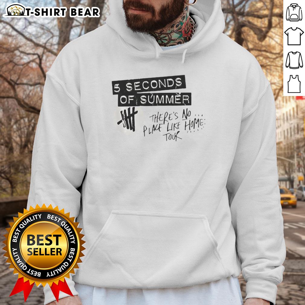 Original Seconds of Summer 'There's No Place Like Home' Tour Logo Hoodie featuring vibrant tour branding and cozy design.