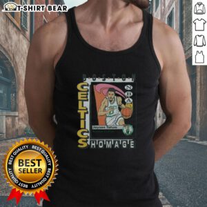 Premium Boston Celtics trading card featuring Jayson Tatum on a stylish tank top design for fans.