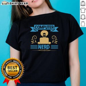Premium Computer Nerd Ladies Tee featuring a stylish design perfect for tech-savvy women who love coding and gaming.