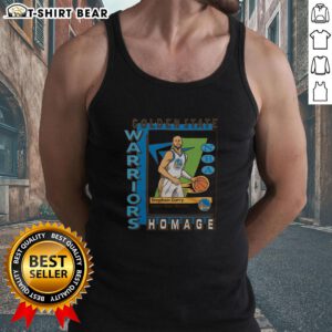 Premium Golden State Warriors trading card featuring Stephen Curry on a stylish tank top for basketball fans.