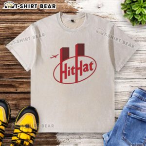 Premium Hithat 911 logo washed t-shirt featuring a stylish design and comfortable fit for casual wear.