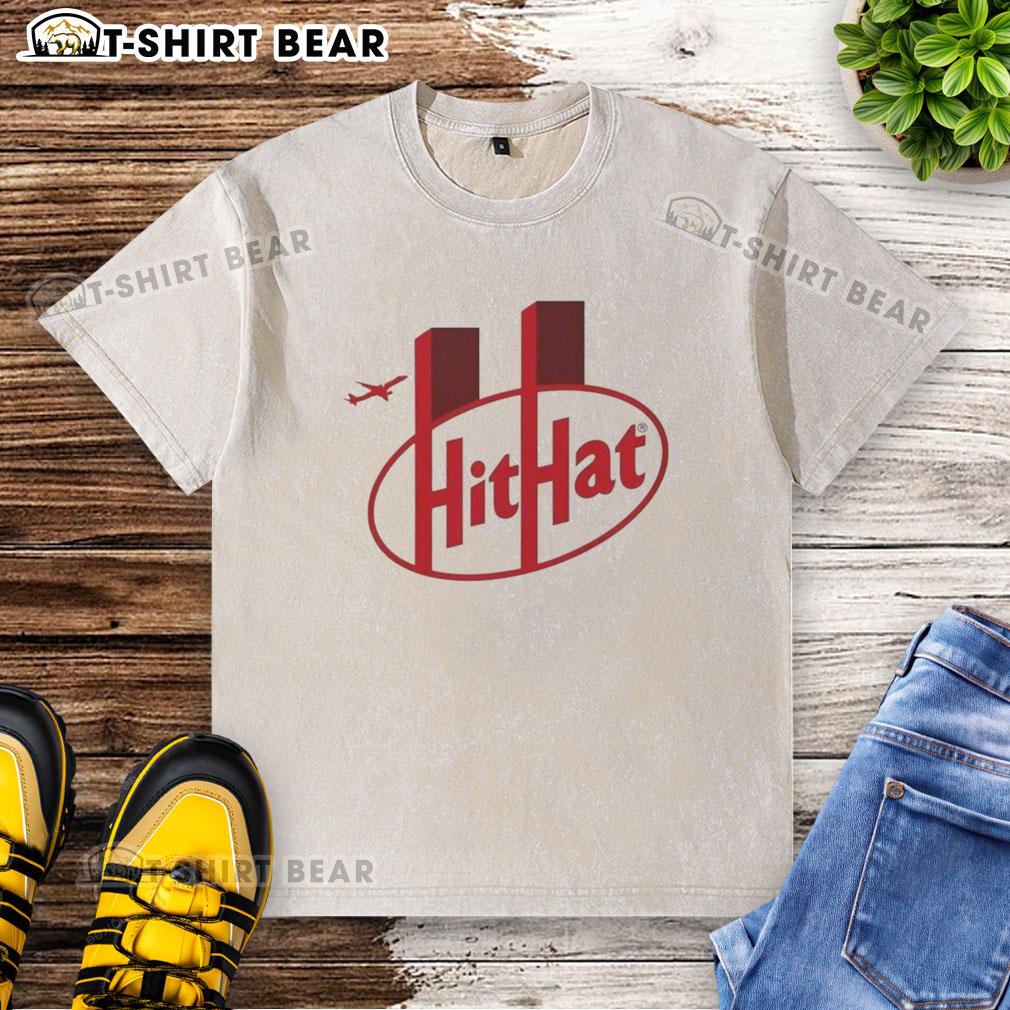 Premium Hithat 911 logo washed t-shirt featuring a stylish design and comfortable fit for casual wear.