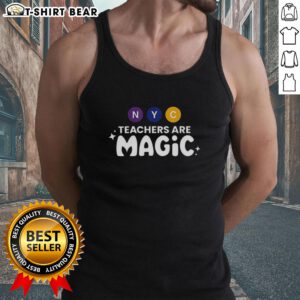 Premium NYC Teachers Are Magic graphic tank top featuring a vibrant design perfect for educators and casual wear.