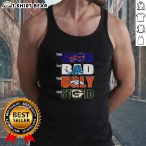 Premium tank top featuring the Buffalo Bills, Lions, Broncos, and Packers in a humorous sports design.