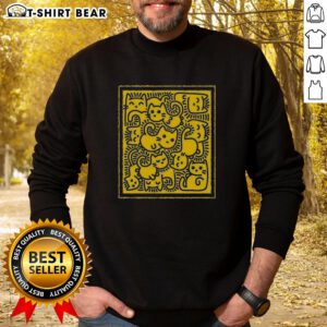 Cozy Pretty Doodle Cats Sweatshirt featuring colorful cat designs, perfect for feline lovers and casual wear.