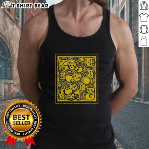 Stylish Pretty Doodle Cats Tank Top featuring playful cat illustrations in vibrant colors, perfect for cat lovers.