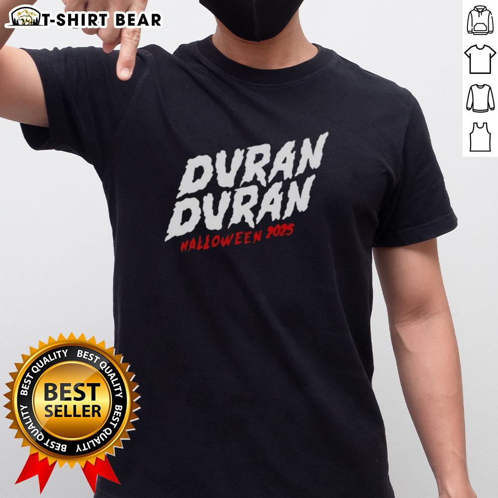 Alt Text: Pretty Halloween 2025 Duran Duran T-Shirt featuring vibrant graphics and spooky design for festive celebrations.