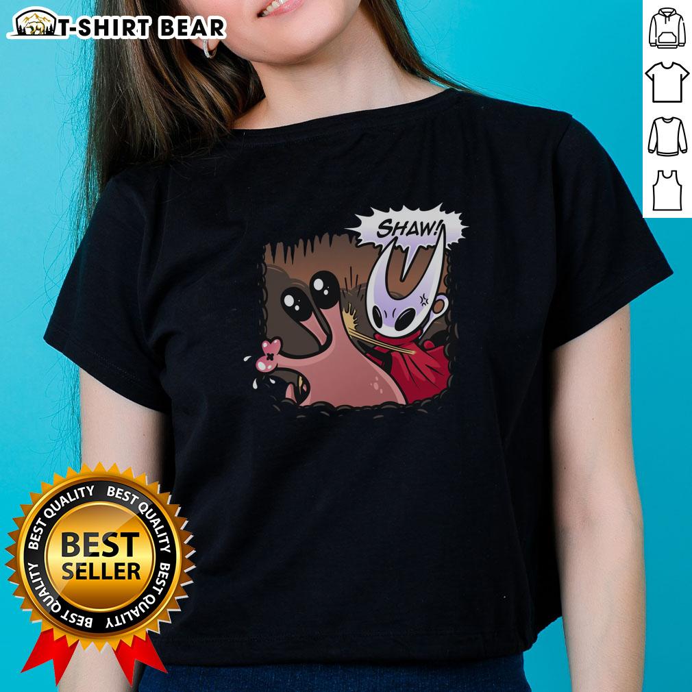 Pretty Hollow Knight Silksong Nuu Slap Ladies Tee featuring vibrant graphics and stylish design for fans.