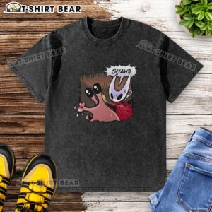 Alt Text: Pretty Hollow Knight Silksong Nuu Slap Washed T-Shirt featuring vibrant graphics and a comfortable fit.