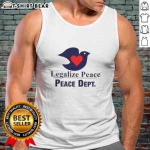 Pretty Legalize Peace Dove Tank Top featuring a serene dove design, promoting love and peace.