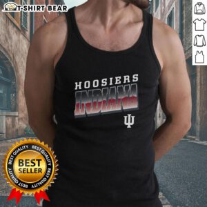 Alt Text: Stylish Pretty Premium Indiana Hoosiers polished tank top featuring vibrant team colors and a flattering fit.