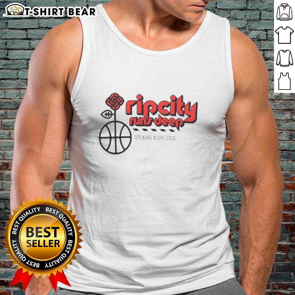 Pretty Rip City Runs Deep Opening Night 2025 tank top featuring vibrant design and comfortable fit for fans.