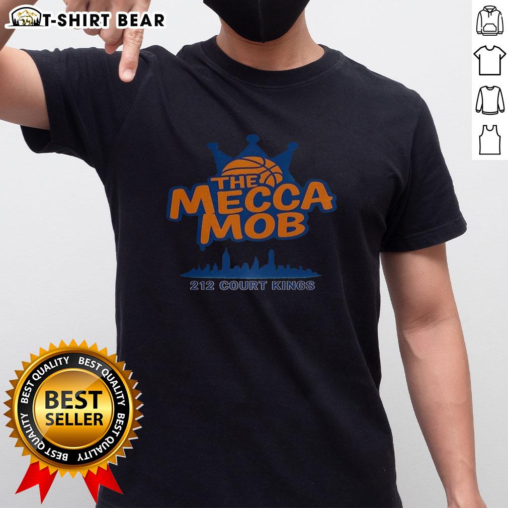 Pretty The Mecca Mob NYC 212 Court Kings Skyline Logo T-Shirt featuring vibrant cityscape design and bold graphics.