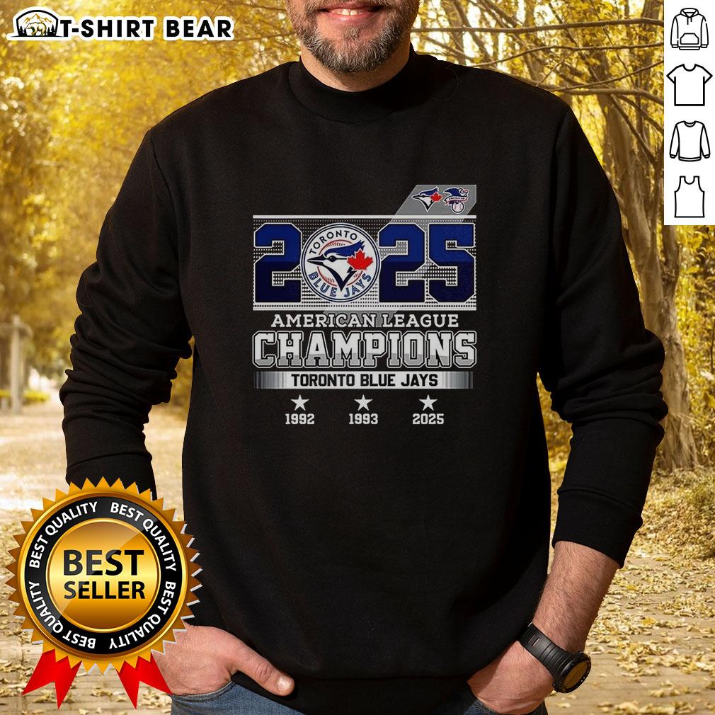 Pretty Toronto Blue Jays Baseball sweatshirt celebrating American League Champions 1992-1993, perfect for fans.
