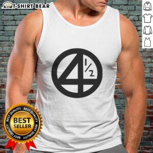 Top 4-1-2 Ringer Marvel Fantastic Four Logo Tank Top featuring vibrant colors and iconic superhero design.
