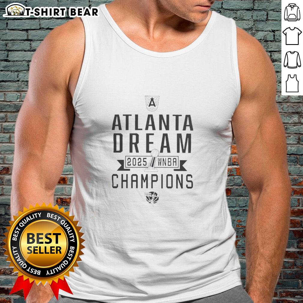 Top Atlanta Dream WNBA Champions 2025 tank top featuring team colors and logo, perfect for fans and casual wear.