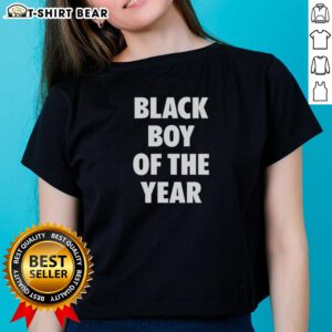 Top Black Boy of the Year ladies tee featuring a stylish design, perfect for casual wear and celebrating achievements.