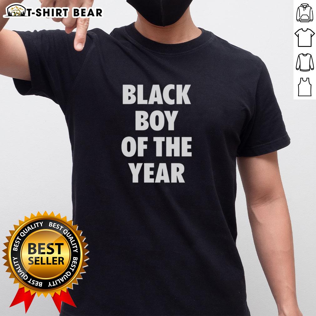 Top Black Boy Of The Year T-Shirt featuring bold text and stylish design for kids celebrating excellence.