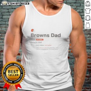 Top Cleveland Browns Dad Definition Tank Top featuring bold graphics for proud football dads and fans.