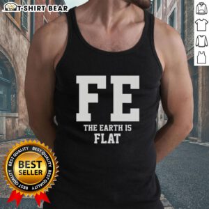 Flat Earth tank top featuring a bold graphic design, perfect for enthusiasts of the flat Earth theory.