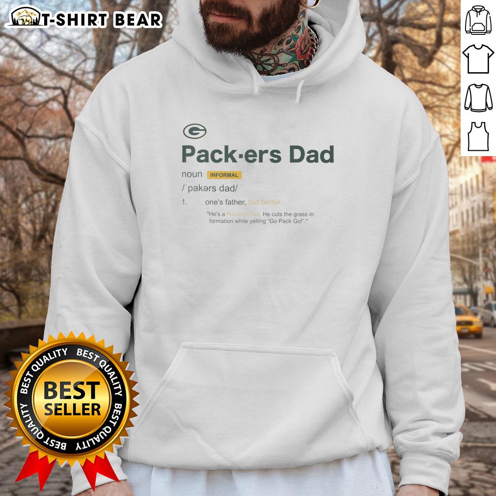 Top Green Bay Packers Dad Definition Hoodie showcasing team spirit and pride for Packers fans and fathers.