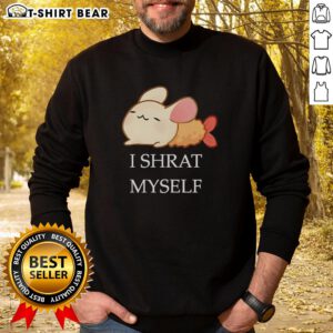 Cartoon sweatshirt featuring 'Top-I-Shrat-Myself' design, perfect for casual wear and expressive style.