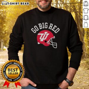 Alt Text: Top Indiana Hoosiers Go Big Red helmet sweatshirt, perfect for fans showing team spirit and style.