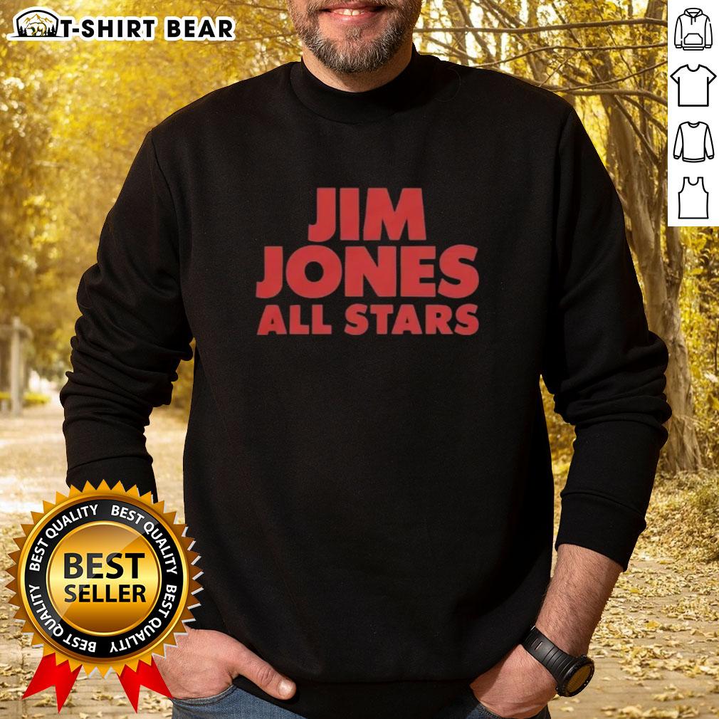Alt Text: Top Jim Jones All Stars logo sweatshirt featuring vibrant colors and stylish design for fans of hip-hop culture.