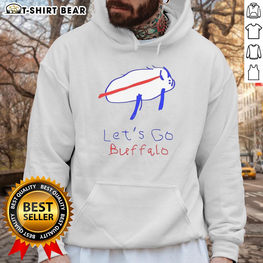 Top Josh Potato Buffalo Drawing hoodie featuring 'Let's Go Buffalo' design, perfect for fans and cozy wear.