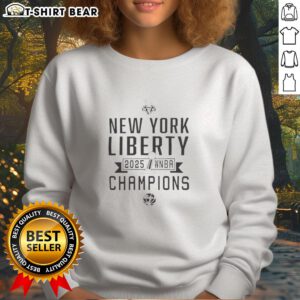 2025 WNBA Champions New York Liberty sweatshirt showcasing team pride and style for fans.