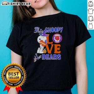 Chicago Bears Ladies Tee featuring Snoopy, perfect for fans showing love and support for the team.