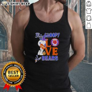 Top-This Snoopy Love Her Chicago Bears Tank Top featuring a playful Snoopy graphic and team colors for fans.