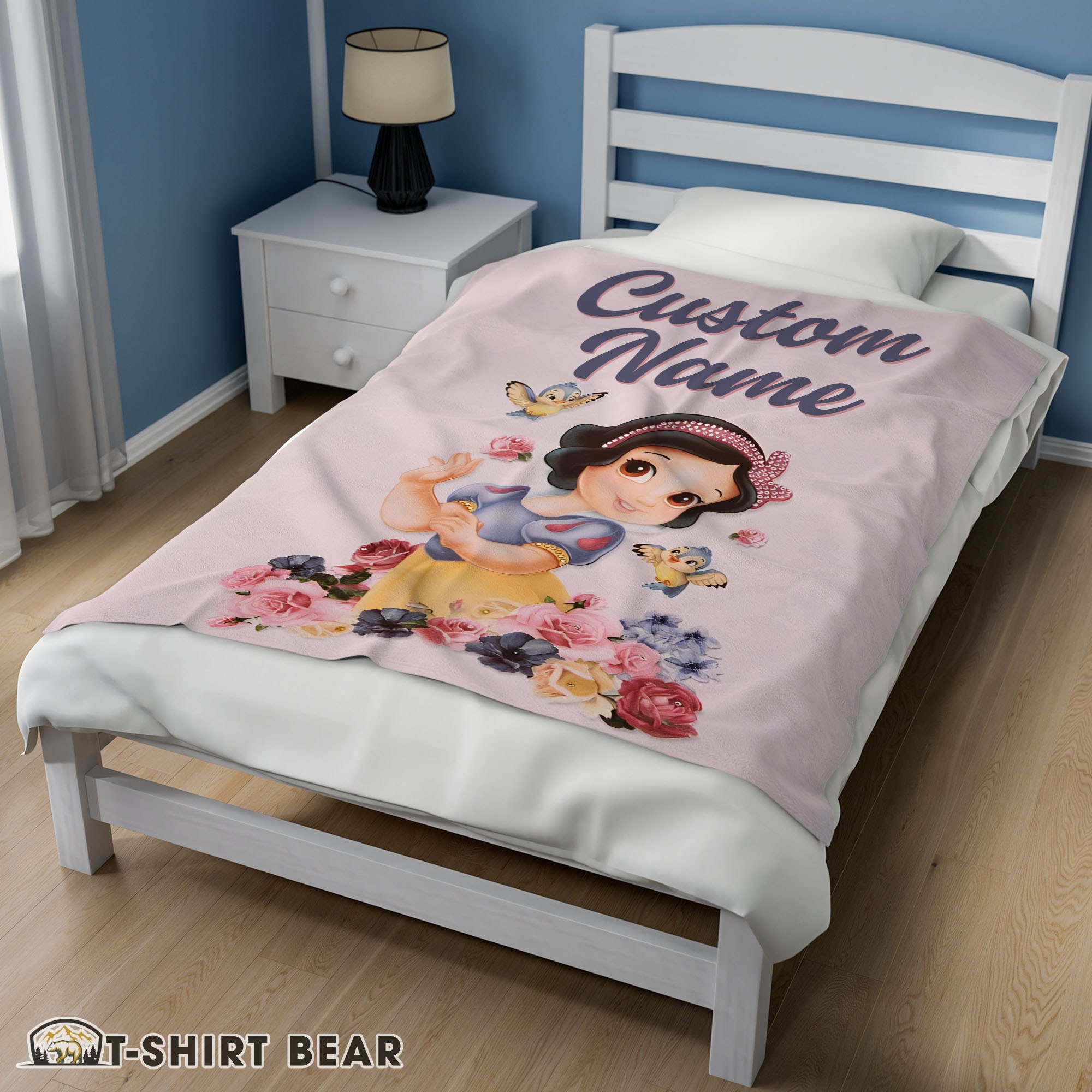 Cute Disney Snow White Princess Blanket Fleece Customized Blanket