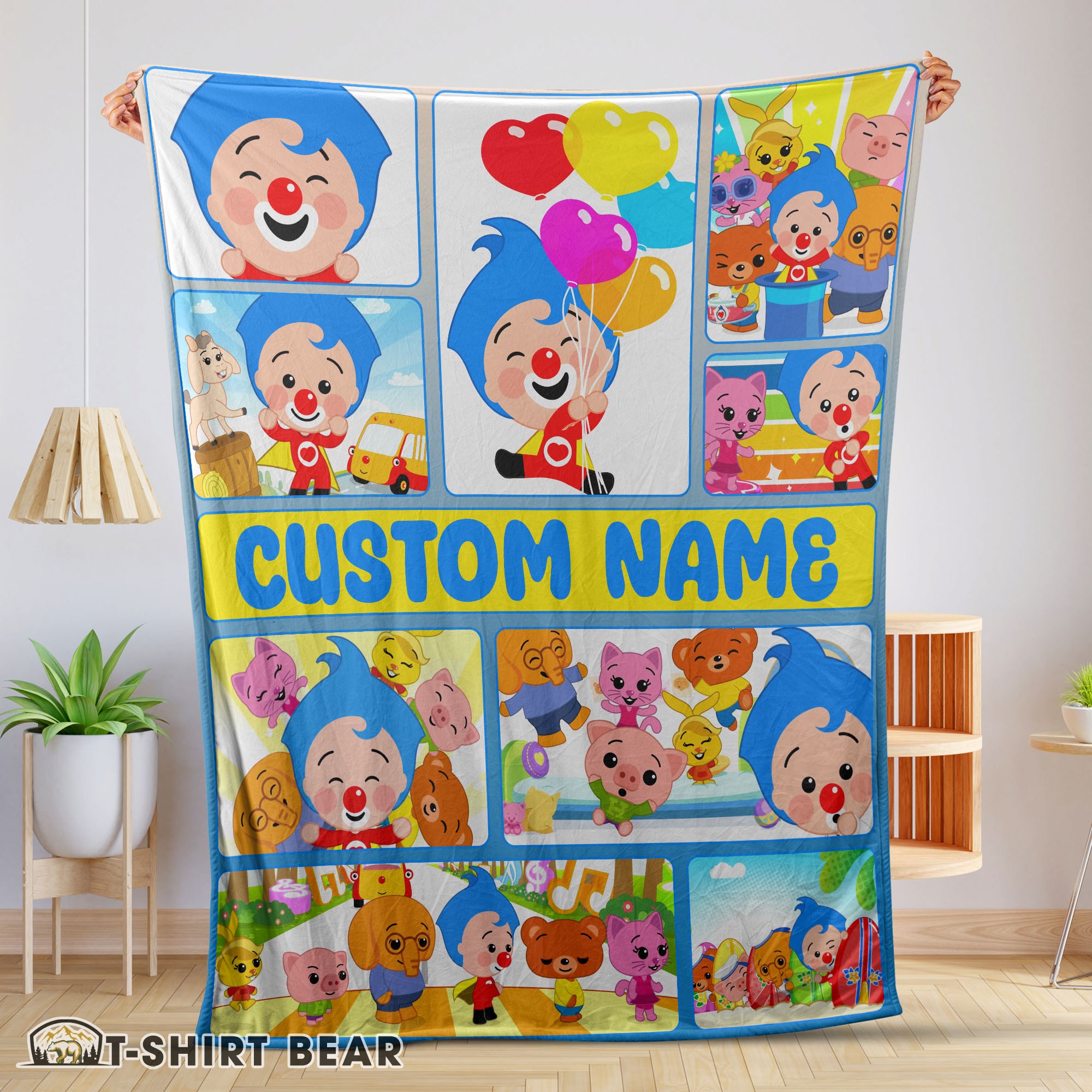 Cute Plim Plim & Friends Collage Blanket Fleece Customized Blanket-mk-01