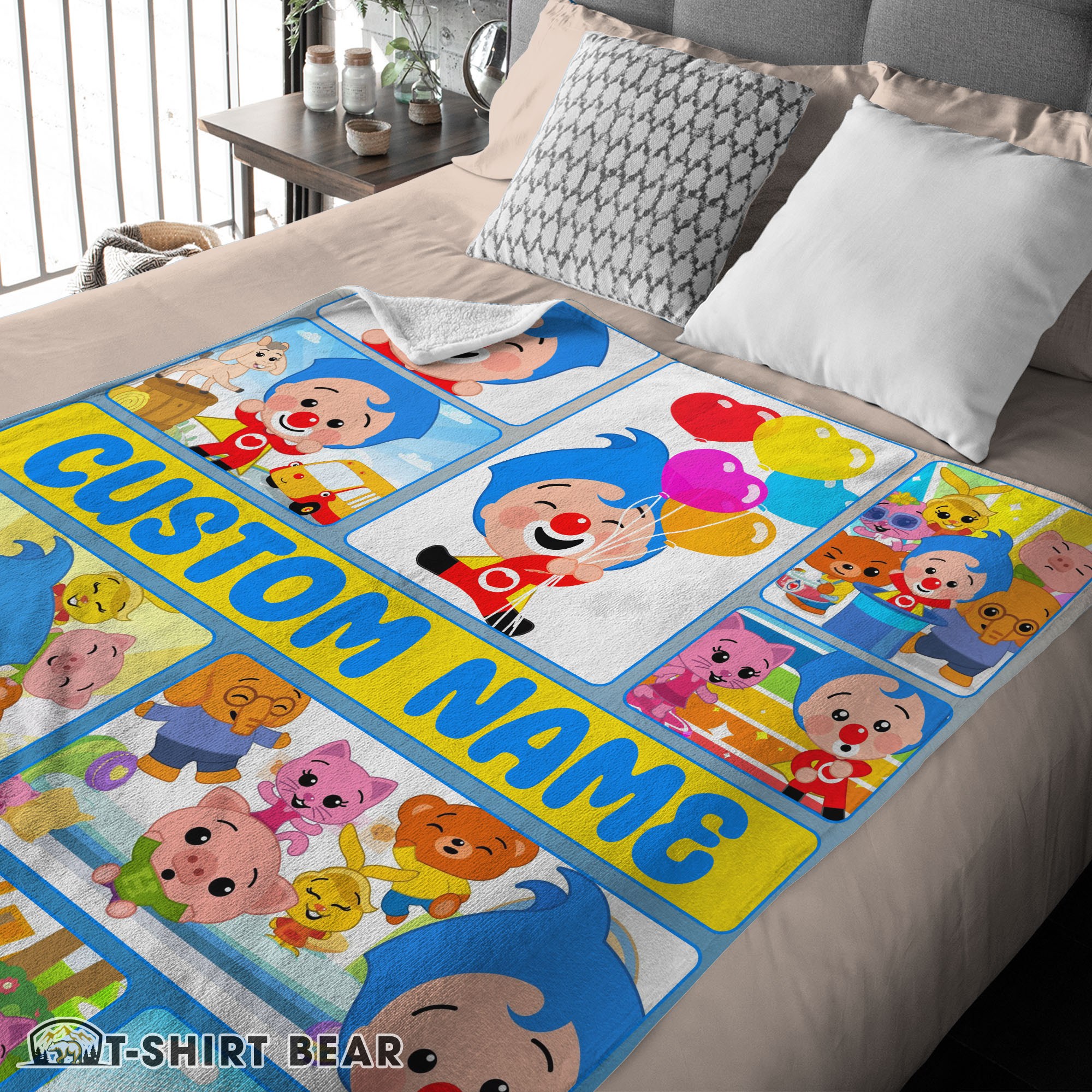 Cute Plim Plim & Friends Collage Blanket Fleece Customized Blanket-mk-03