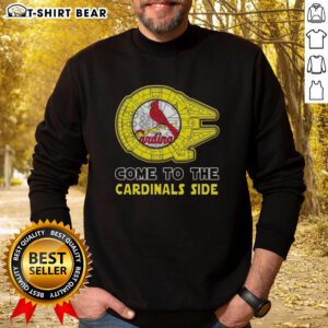Happy Star Wars Come to the St. Louis Cardinals side sweatshirt featuring a playful design for fans.